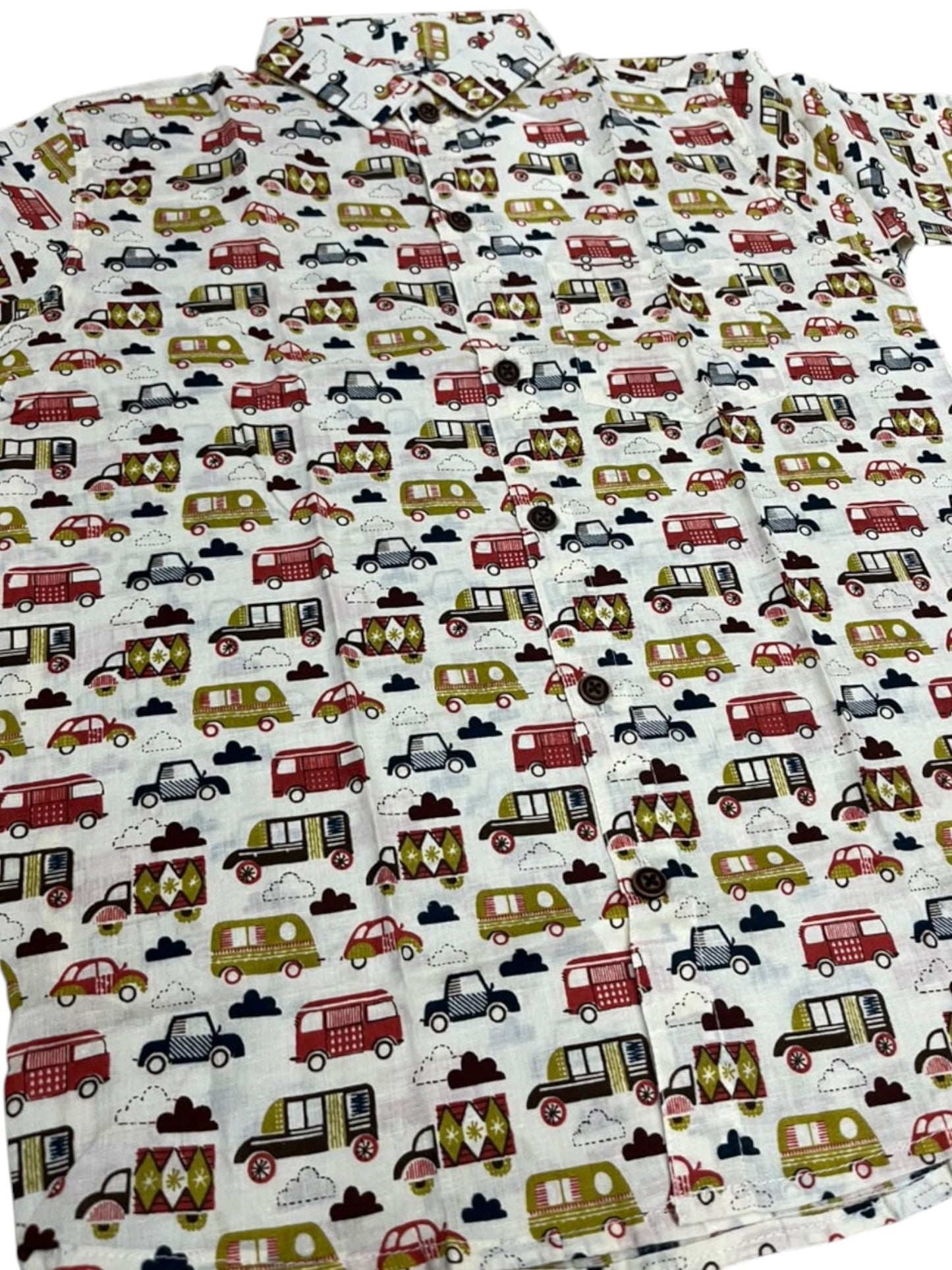 Southloom Pure Cotton Jaipur Printed Shirt For Kids Half Sleeves SL607