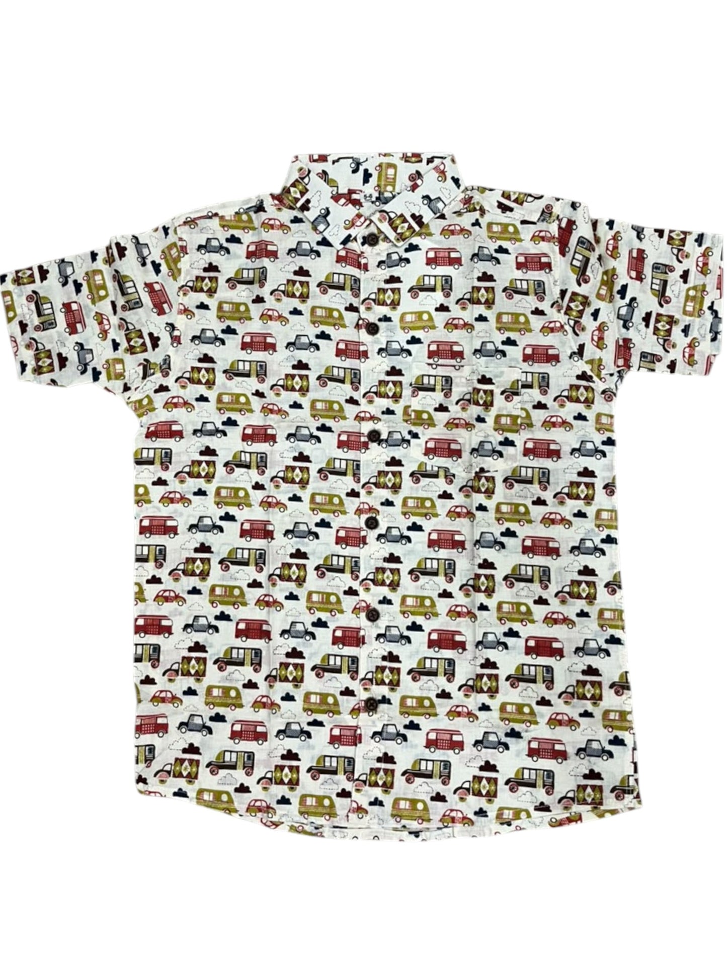 Southloom Pure Cotton Jaipur Printed Shirt For Kids Half Sleeves SL607