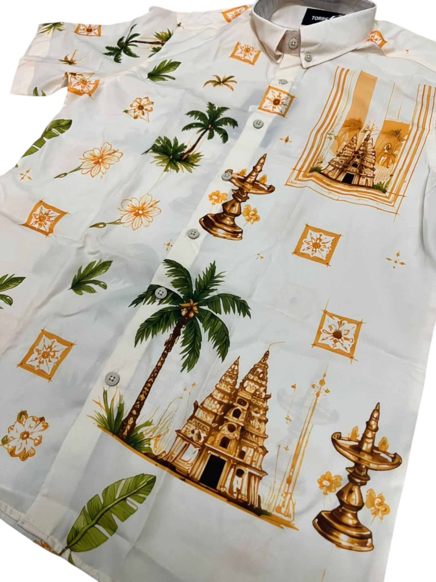 Southloom Ethinic Shirt With Floral Digital Printed for Men in Half Sleeve