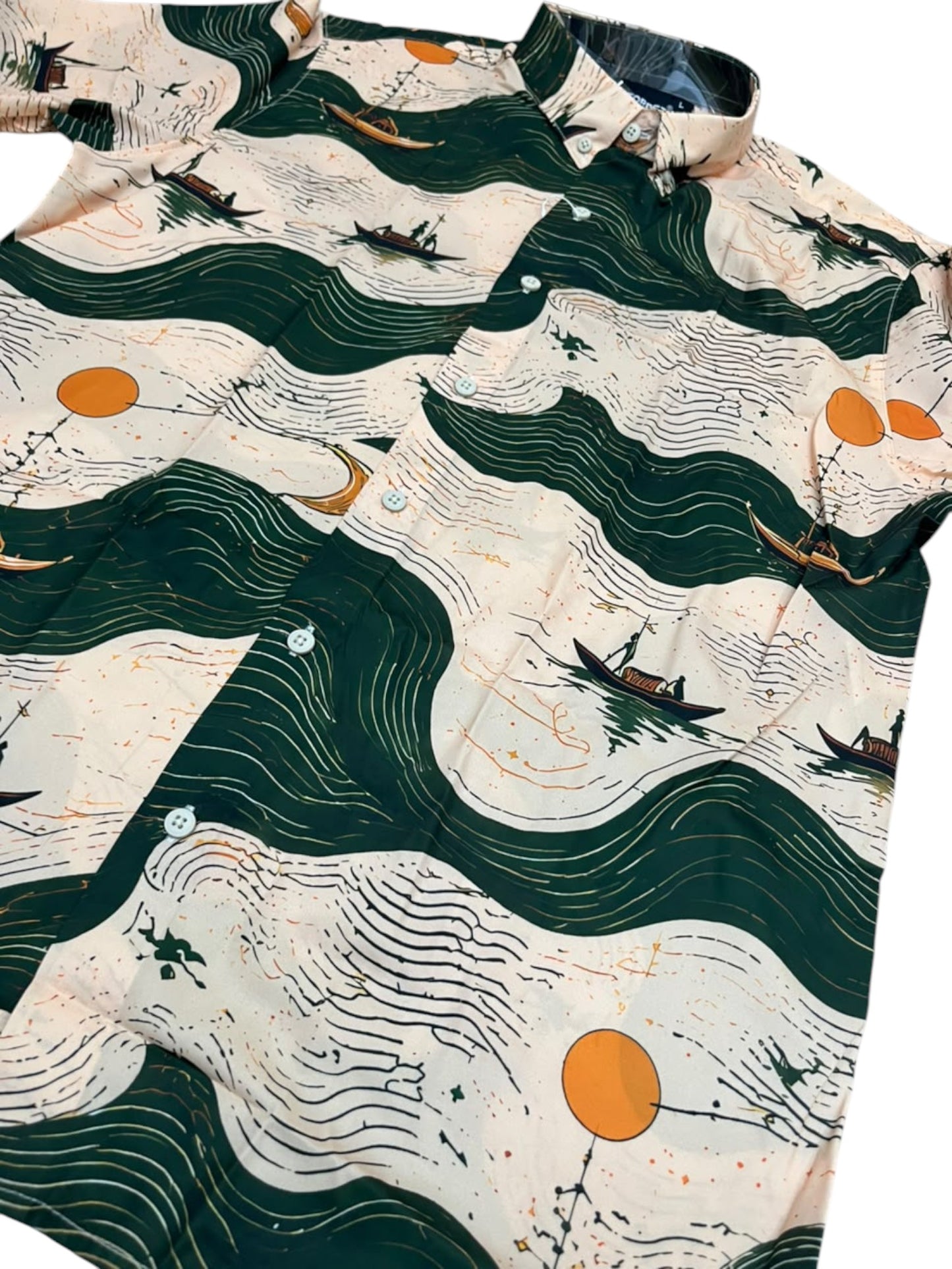 Southloom Ethinic Shirt With Floral Digital Printed for Men in Half Sleeve
