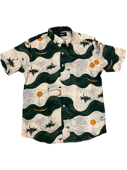 Southloom Ethinic Shirt With Floral Digital Printed for Men in Half Sleeve