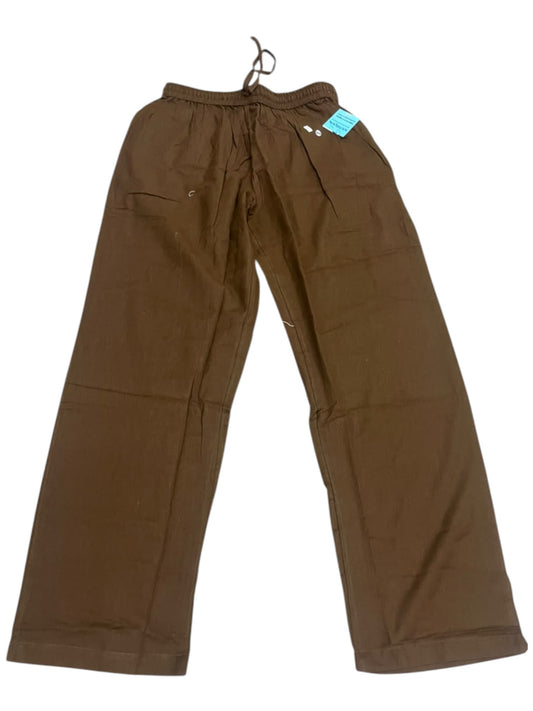 Southloom Cotton Solid Brown Pants for Men