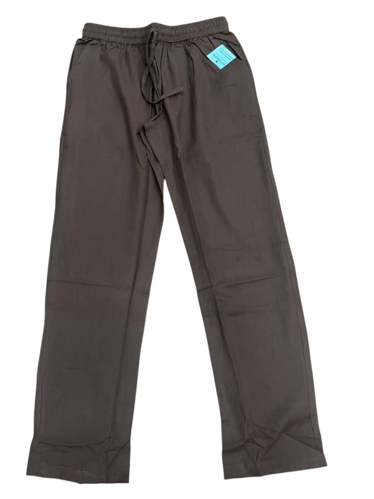 Southloom Cotton Solid Brown Pants for Men