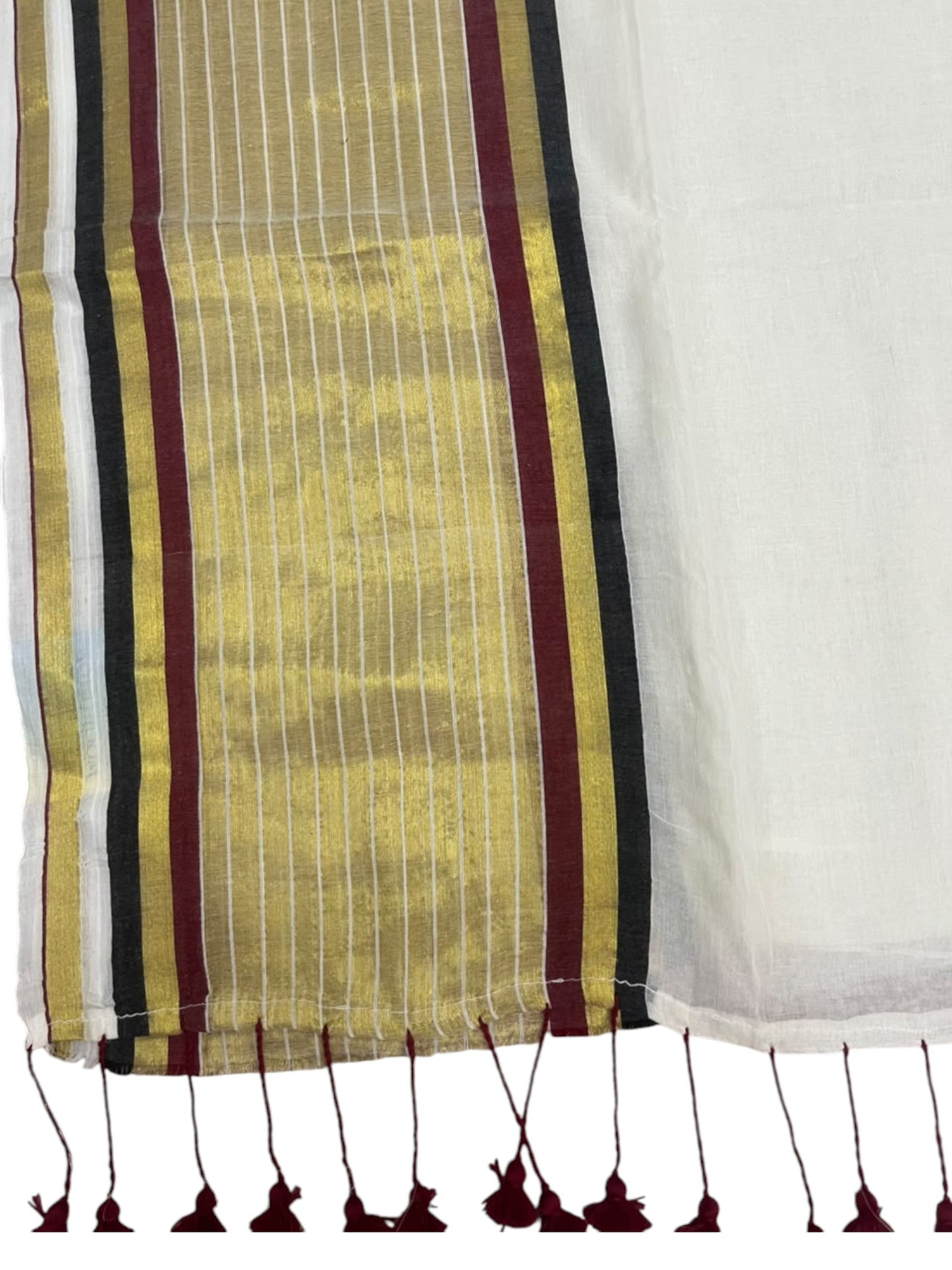 Southloom Mul Cotton 120 x 120 Soft Fabric Saree with Maroon&Black in Border SL215