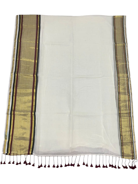 Southloom Mul Cotton 120 x 120 Soft Fabric Saree with Maroon&Black in Border SL215