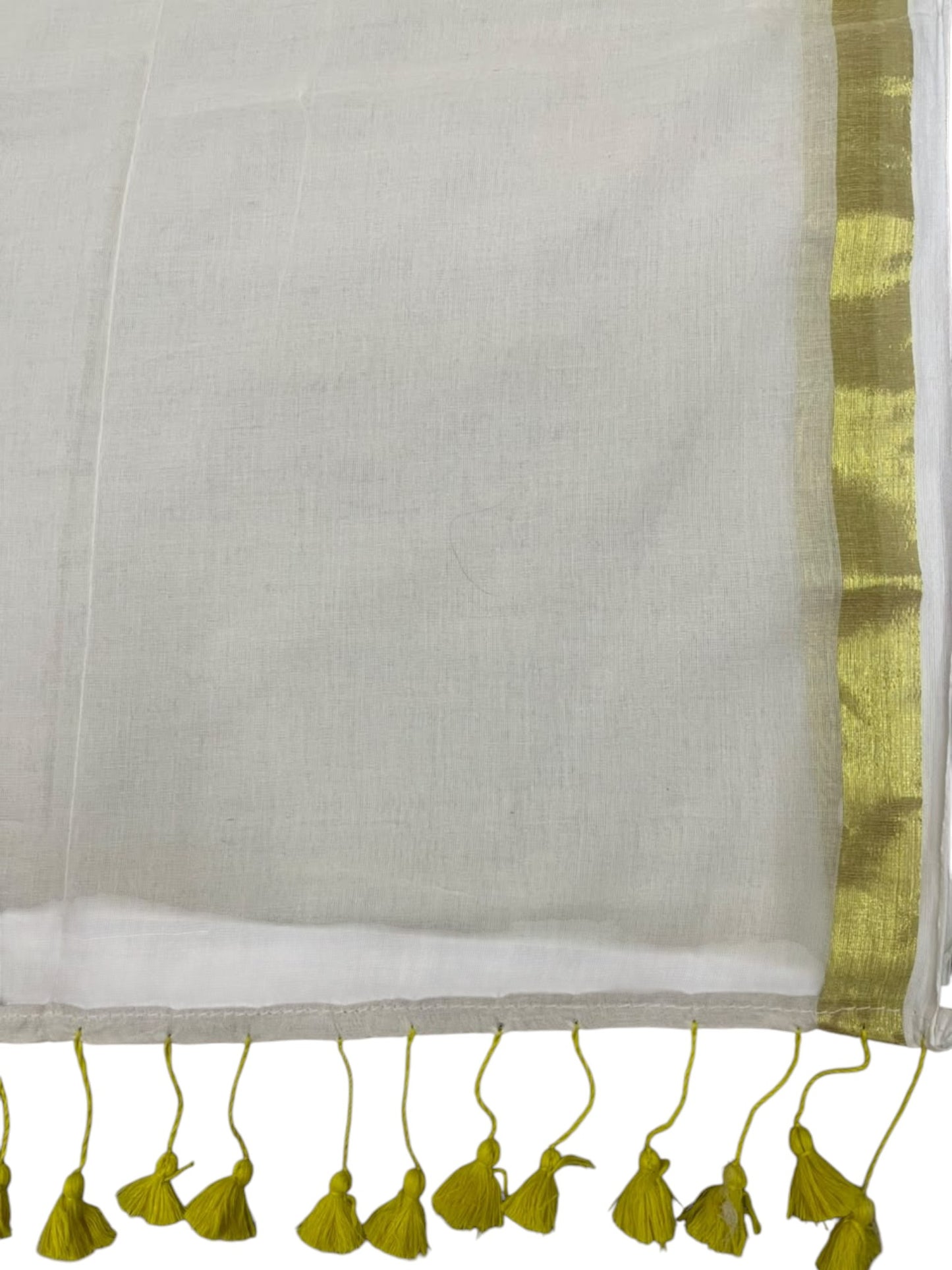 Southloom Mul Cotton 120 x 120 Soft Fabric Saree with Golden Border SL215