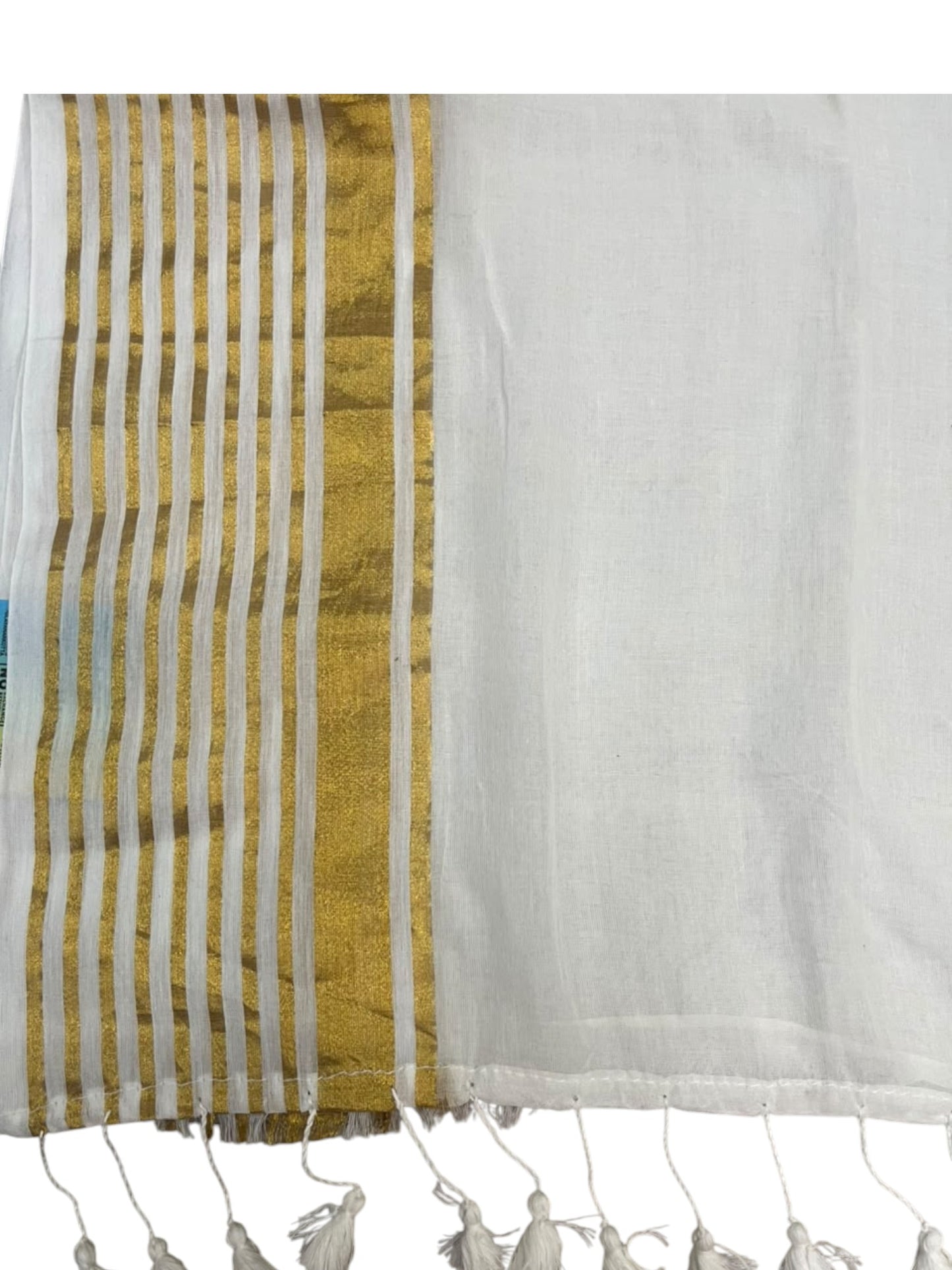 Southloom Mul Cotton 120 x 120 Soft Fabric Saree with Golden Border SL215