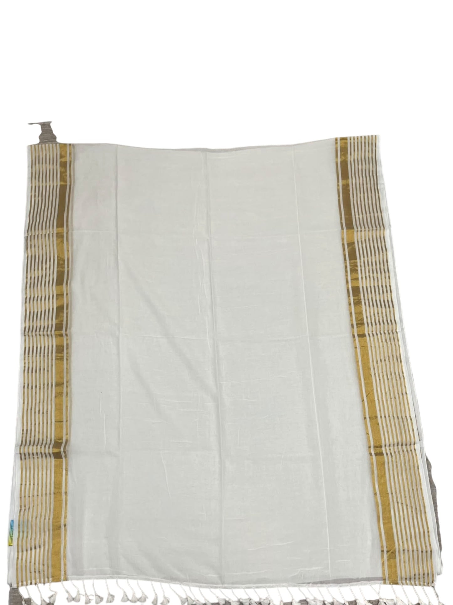 Southloom Mul Cotton 120 x 120 Soft Fabric Saree with Golden Border SL215