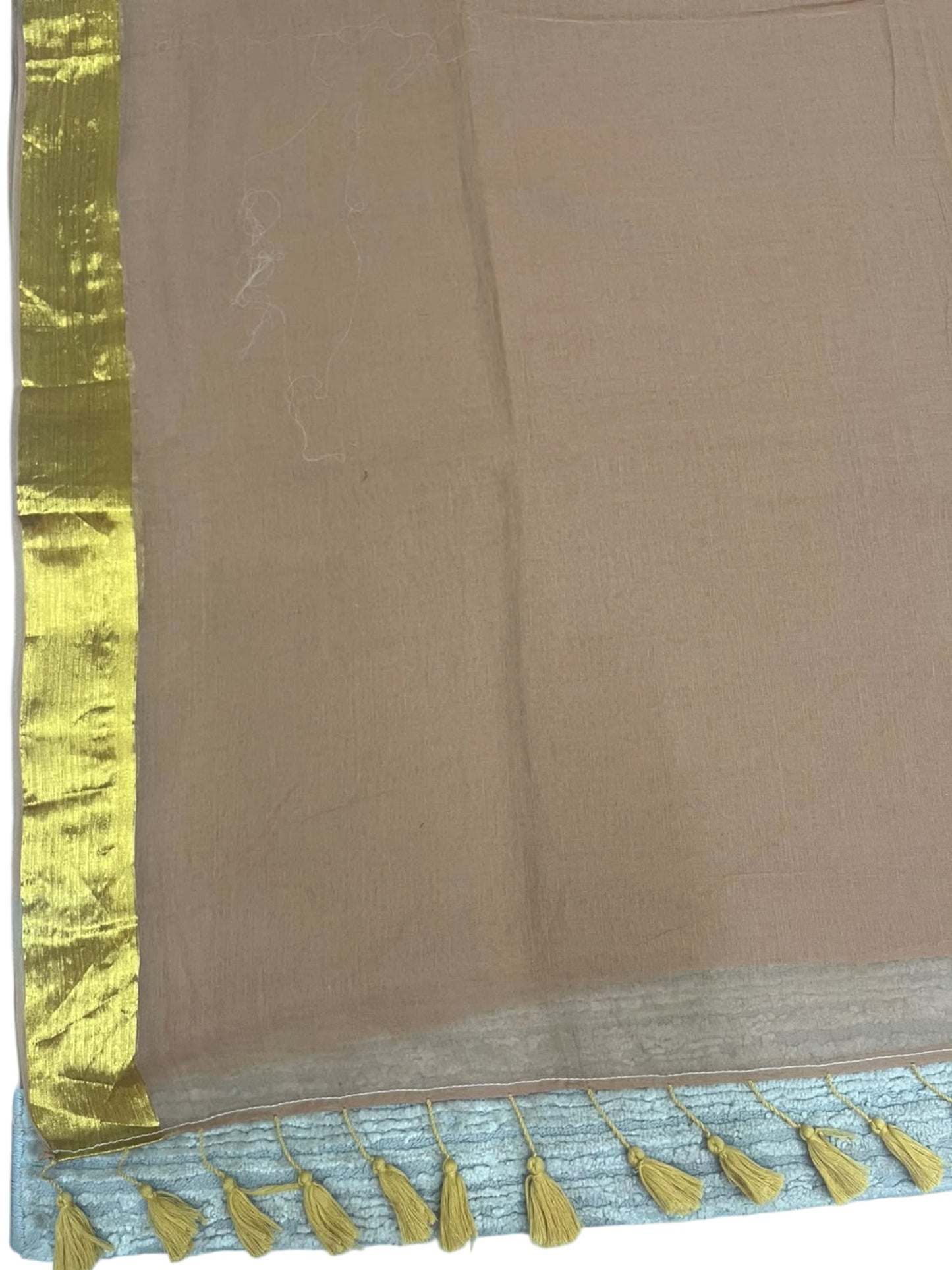 Southloom Mul Cotton 120 x 120 Soft Fabric Saree with Golden Border SL215