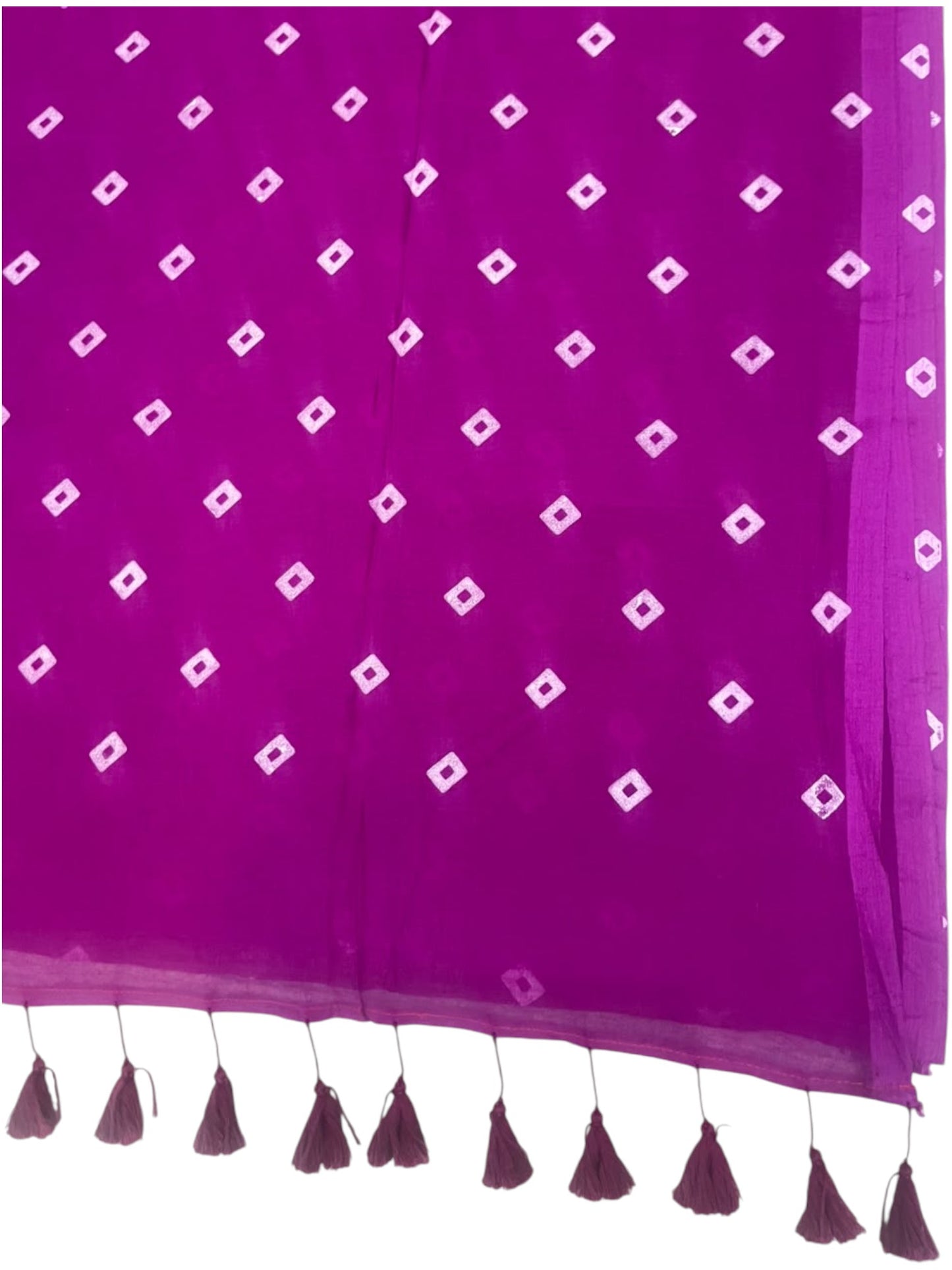 Southloom Mul Cotton 120 x 120 Soft Fabric Saree with Magenta Printed Desgin in Body SL215