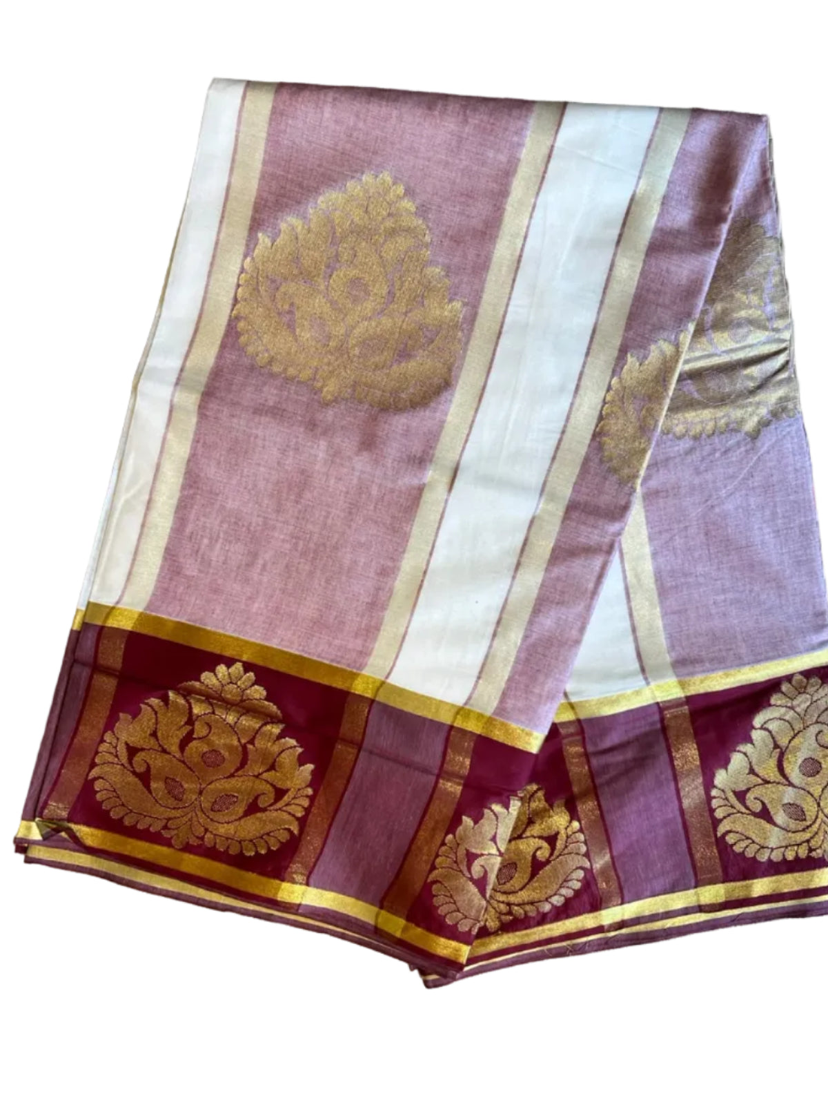 Southloom Kerala Cotton Saree with Maroon Borders SL620