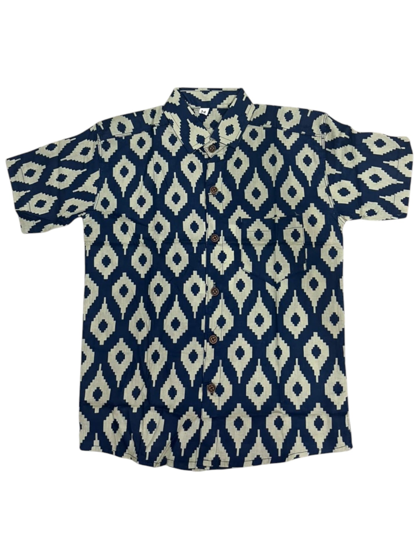 Southloom Pure Cotton Jaipur Printed Shirt For Kids Half Sleeves SL607