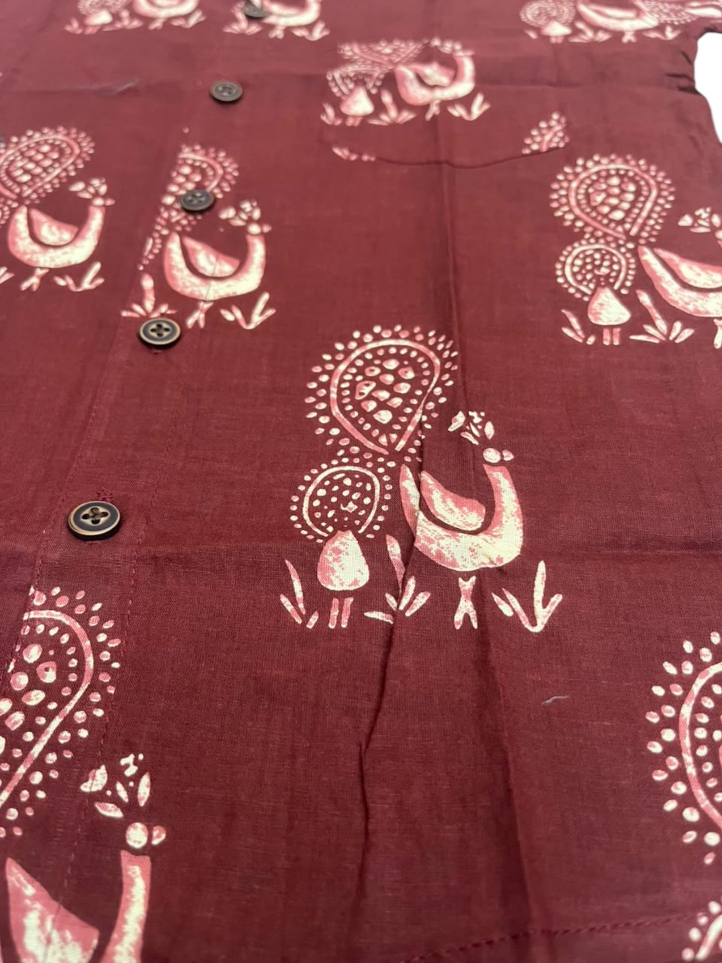 Southloom Pure Cotton Jaipur Printed Shirt For Kids Half Sleeves SL607