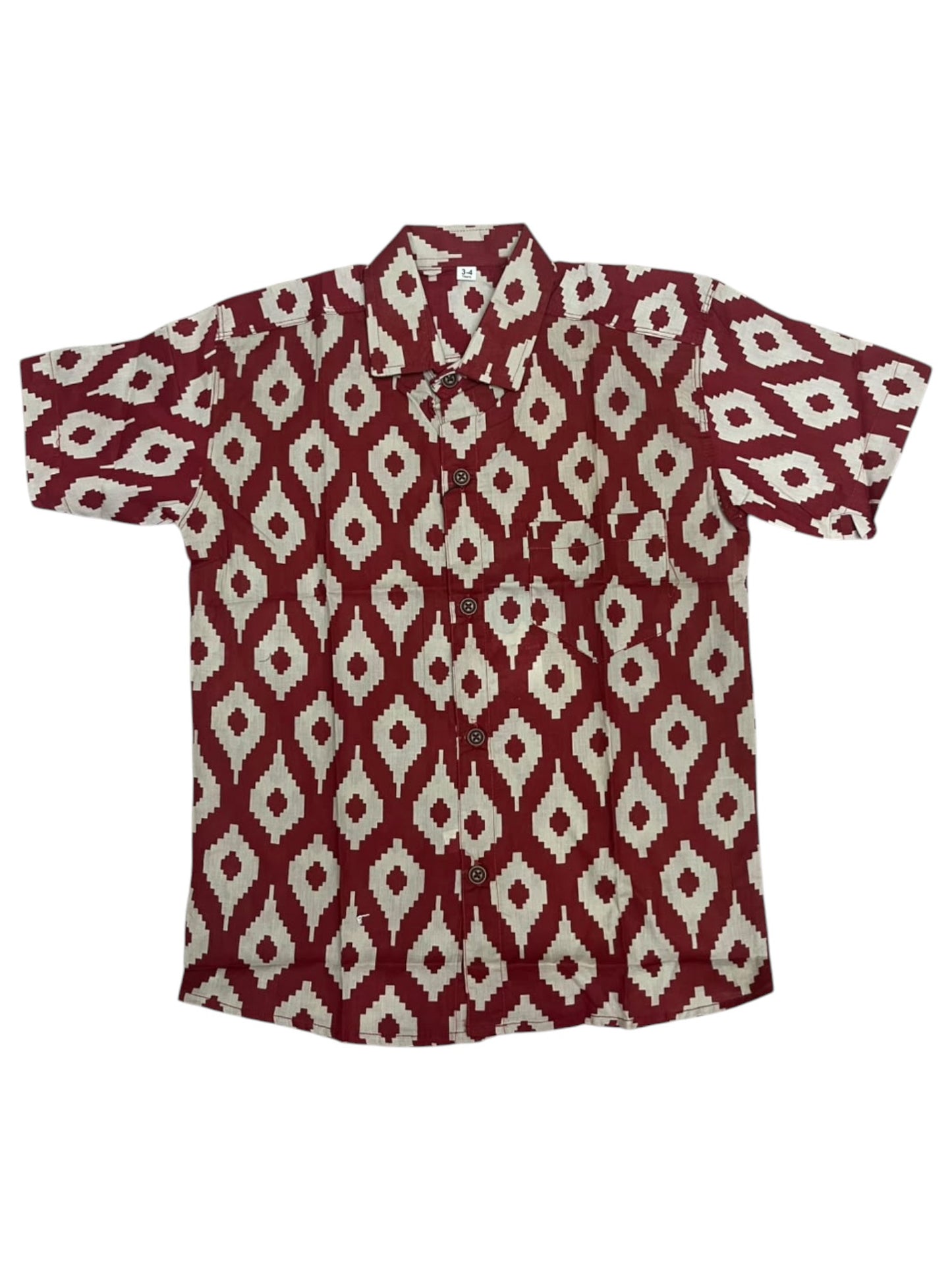 Southloom Pure Cotton Jaipur Printed Shirt For Kids Half Sleeves SL607
