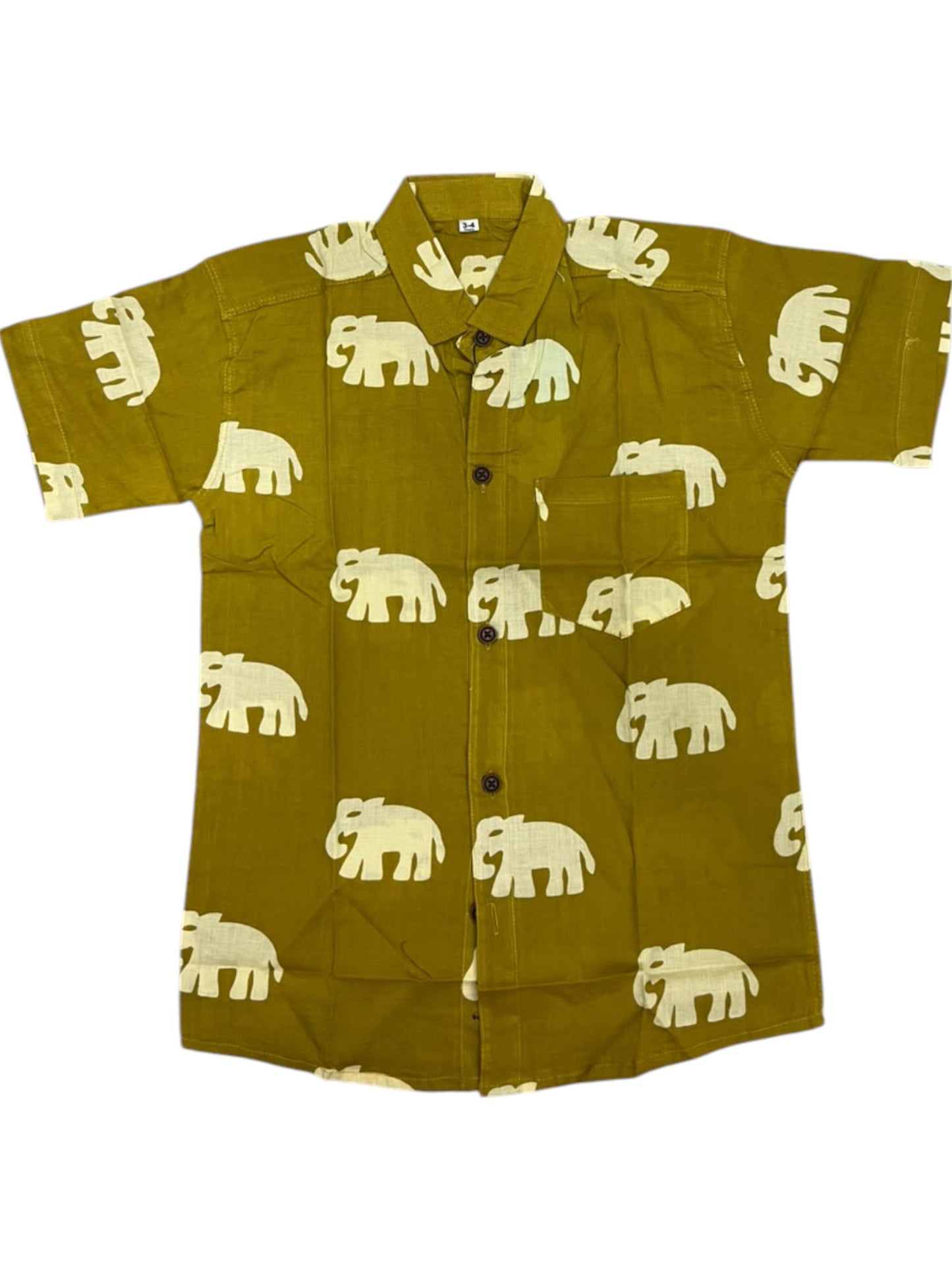 Southloom Pure Cotton Jaipur Printed Shirt For Kids Half Sleeves SL607