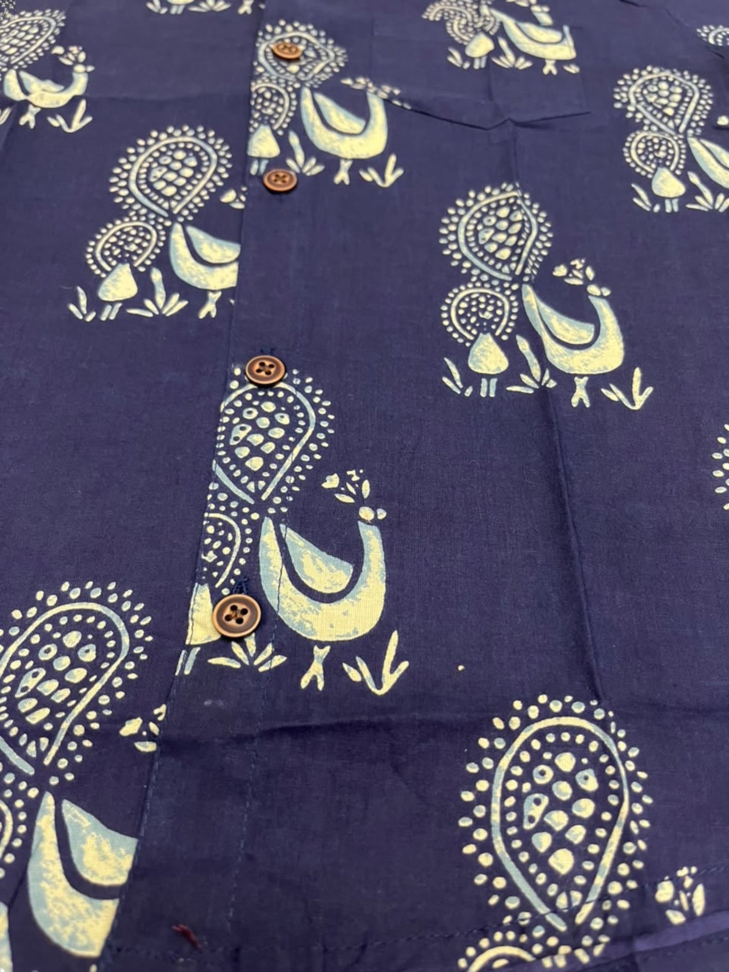 Southloom Pure Cotton Jaipur Printed Shirt For Kids Half Sleeves SL607