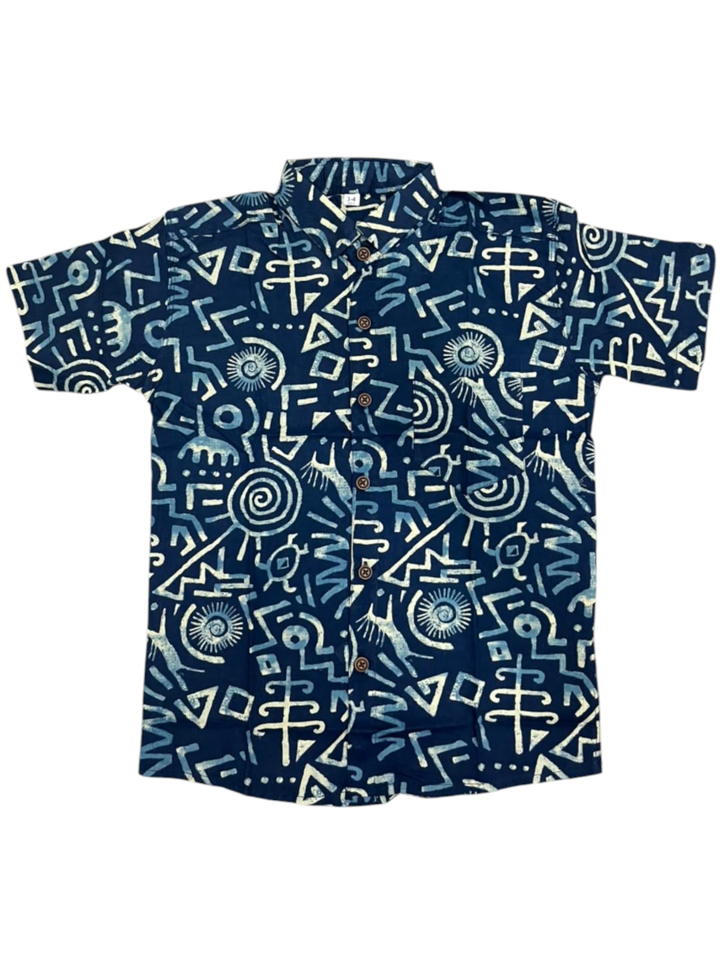 Southloom Pure Cotton Jaipur Printed Shirt For Kids Half Sleeves SL607