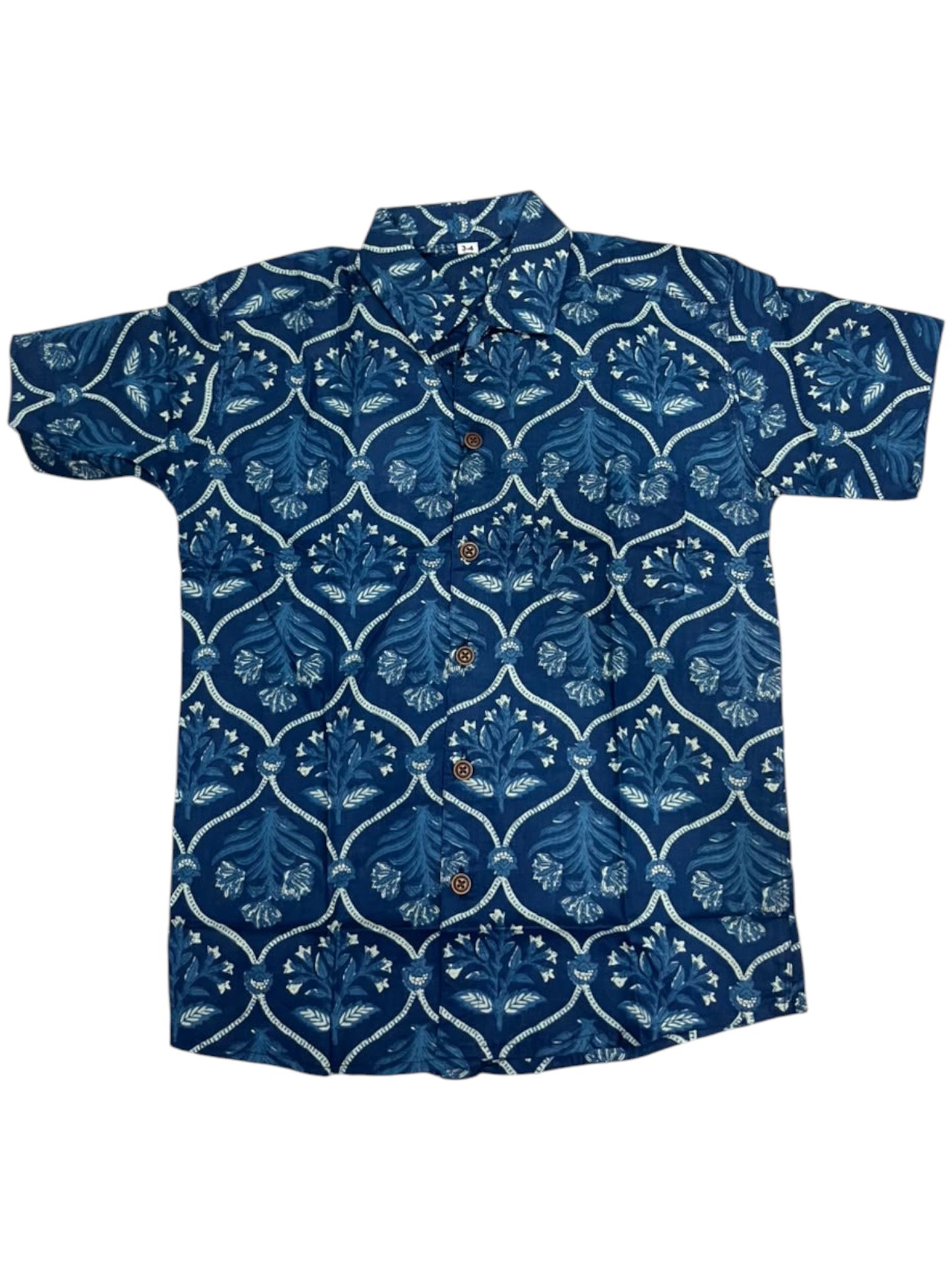 Southloom Pure Cotton Jaipur Printed Shirt For Kids Half Sleeves SL607