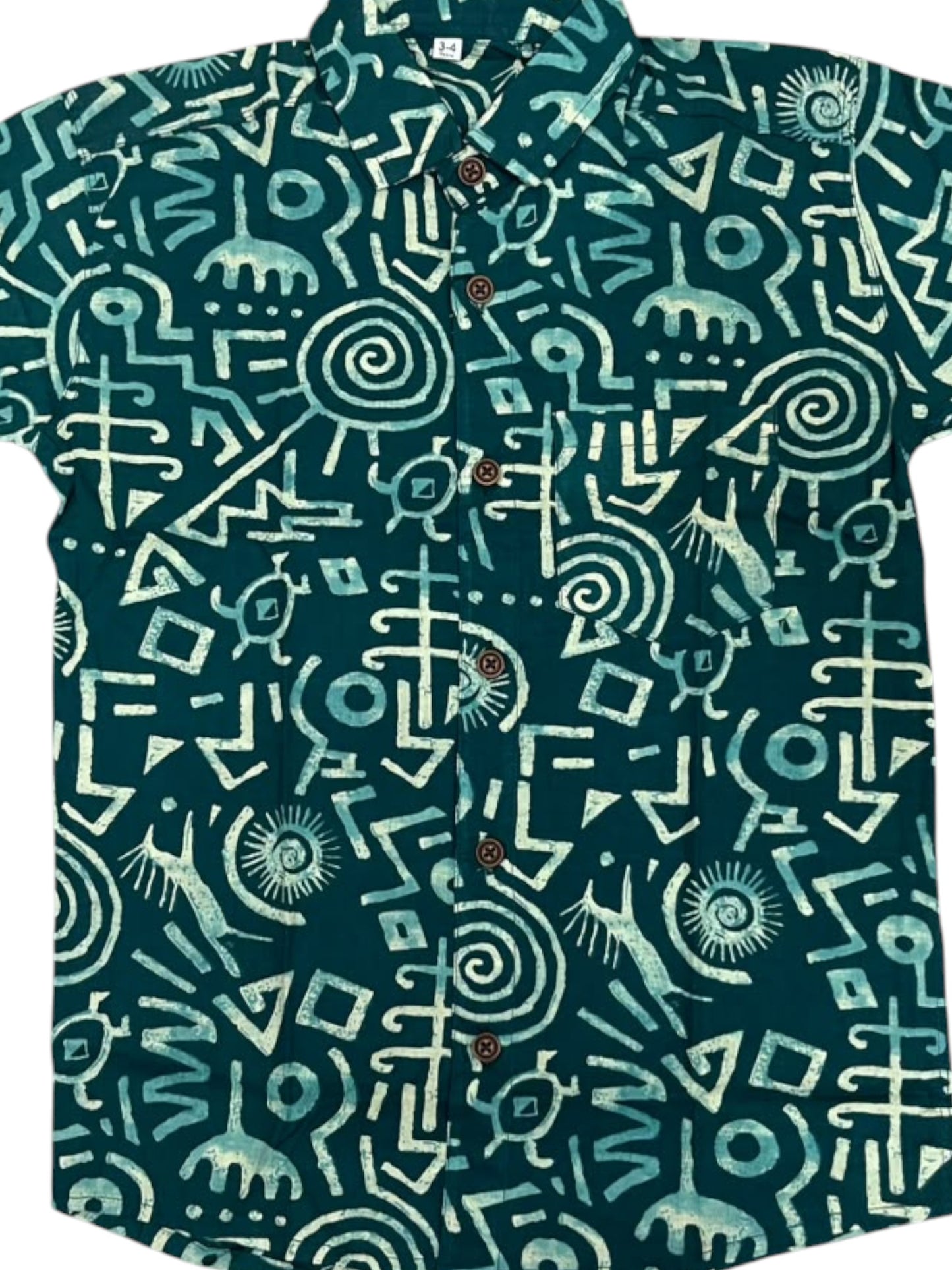 Southloom Pure Cotton Jaipur Printed Shirt For Kids Half Sleeves SL607