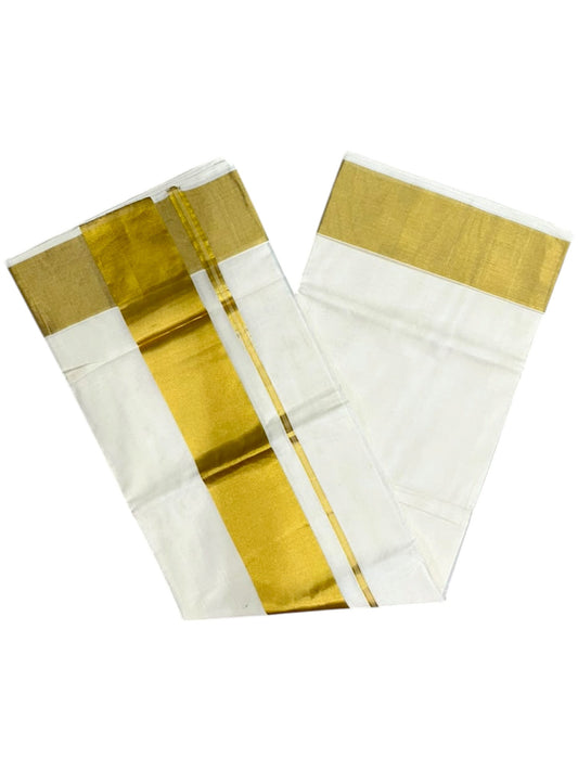Southloom Super Premium Balaramapuram Handloom Cotton Saree With Chutti Kara Design And Gold Kasavu on Border In 4 Inch