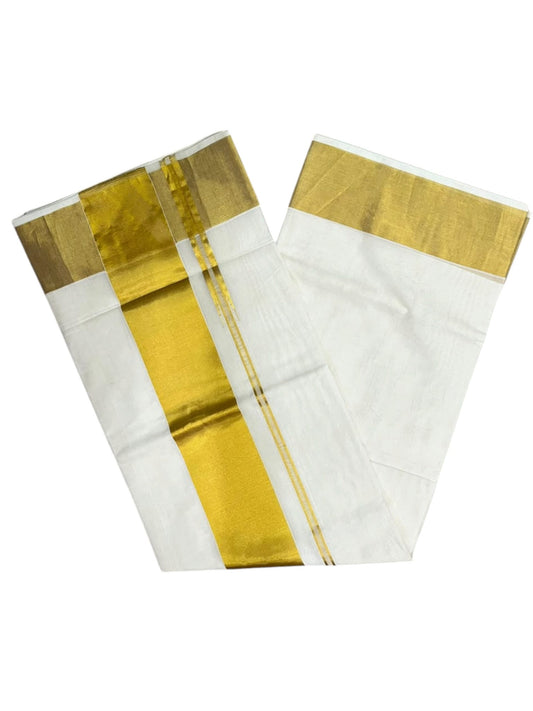Southloom Super Premium Balaramapuram Handloom Cotton Saree With Chutti Kara Design And Gold Kasavu on Border In 4 Inch
