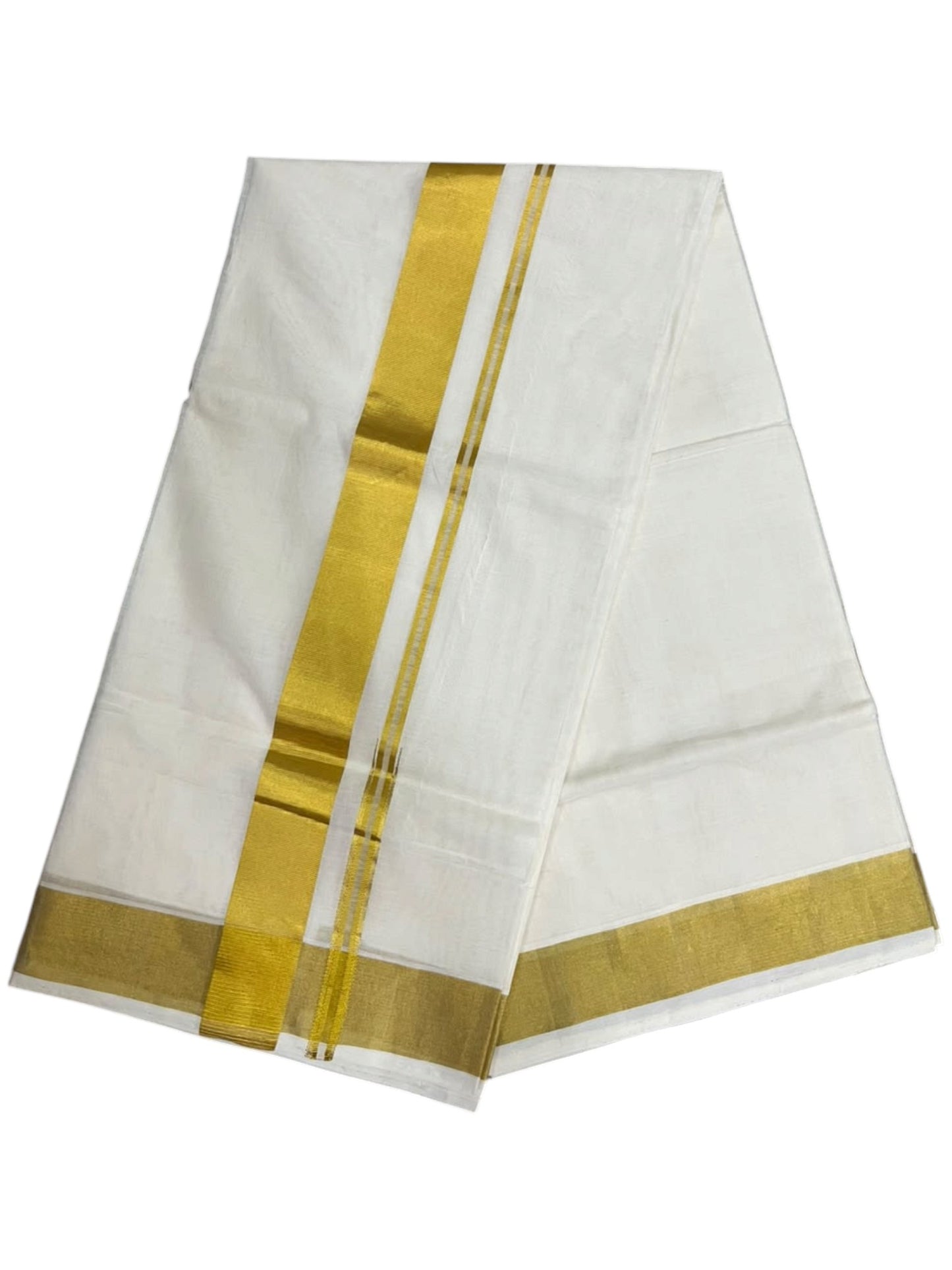 Southloom Super Premium Balaramapuram Handloom Cotton Saree Chutti Kara with Gold Kasavu and Gold Border In 2 Inch