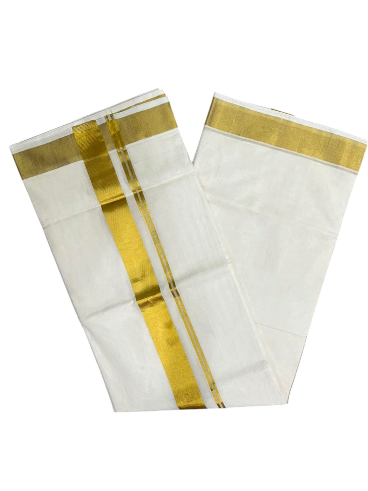 Southloom Super Premium Balaramapuram Handloom Cotton Saree Chutti Kara with Gold Kasavu and Gold Border In 2 Inch
