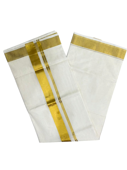 Southloom Super Premium Balaramapuram Handloom Cotton Saree Chutti Kara with Gold Kasavu and Gold Border In 2 Inch