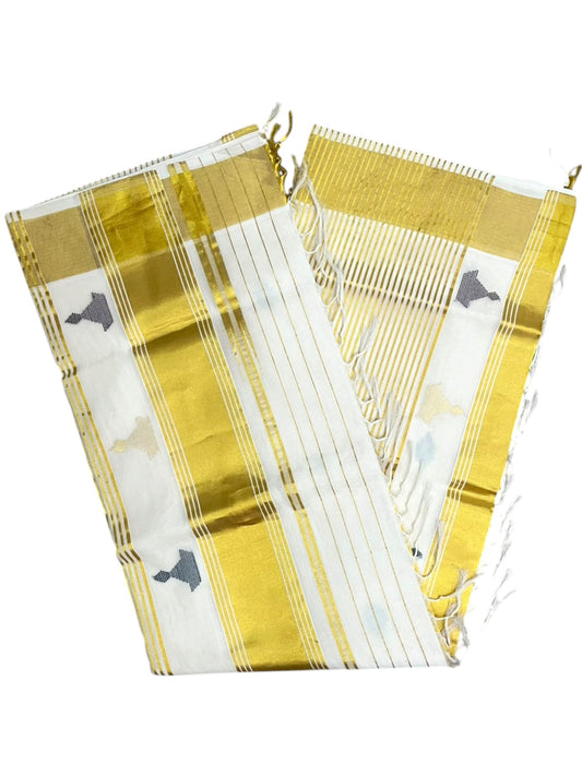 Southloom Super Premium Balaramapuram Handloom Cotton Saree With Butta Works on Body and Vilaku design on pallu