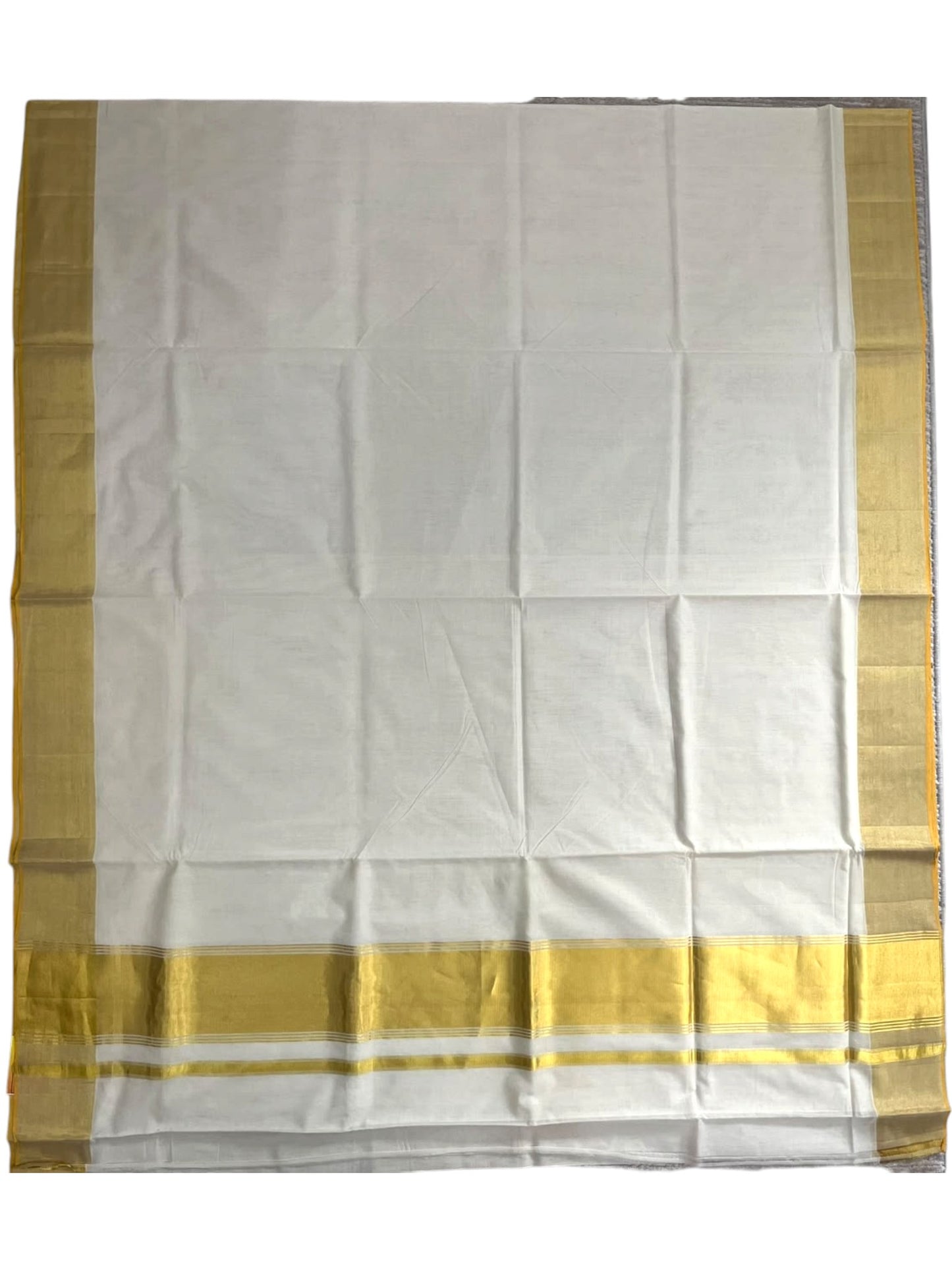 Southloom Super Premium Balaramapuram Handloom Cotton Saree with Gold Kasavu on Border