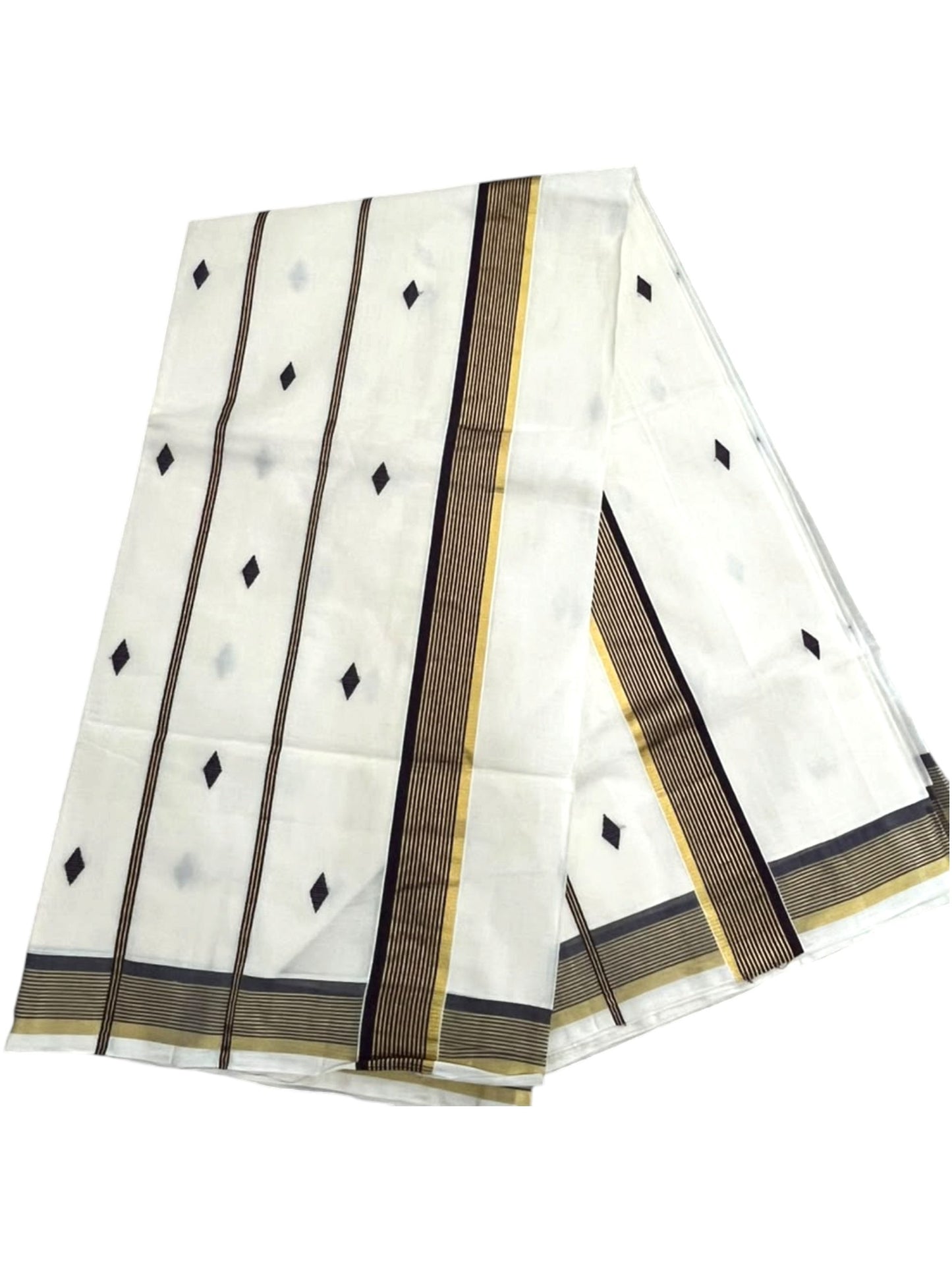 Southloom Super Premium Balaramapuram Handloom Cotton Saree with Brown Butta Work on Body on Border