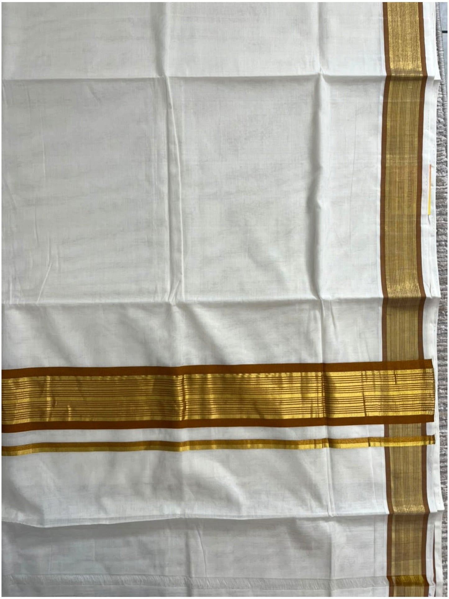 Southloom Super Premium Balaramapuram Handloom Cotton Saree With  Golden&Yellow Border