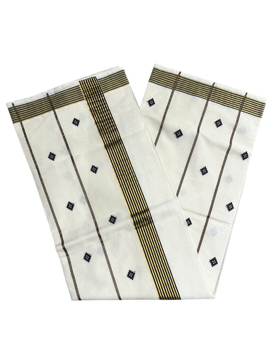 Southloom Super Premium Balaramapuram Handloom Cotton Saree with Brown Butta Work on Body on Border