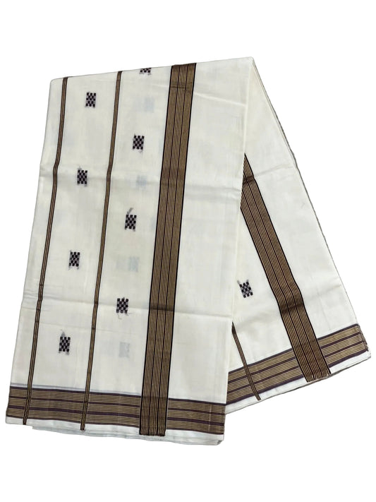 Southloom Super Premium Balaramapuram Handloom Cotton Saree with Purple Butta Work on Body on Border