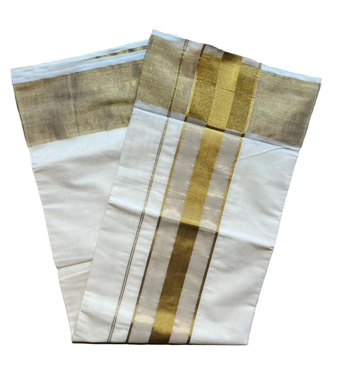 Kerala Cotton Saree With Golden Kasavu