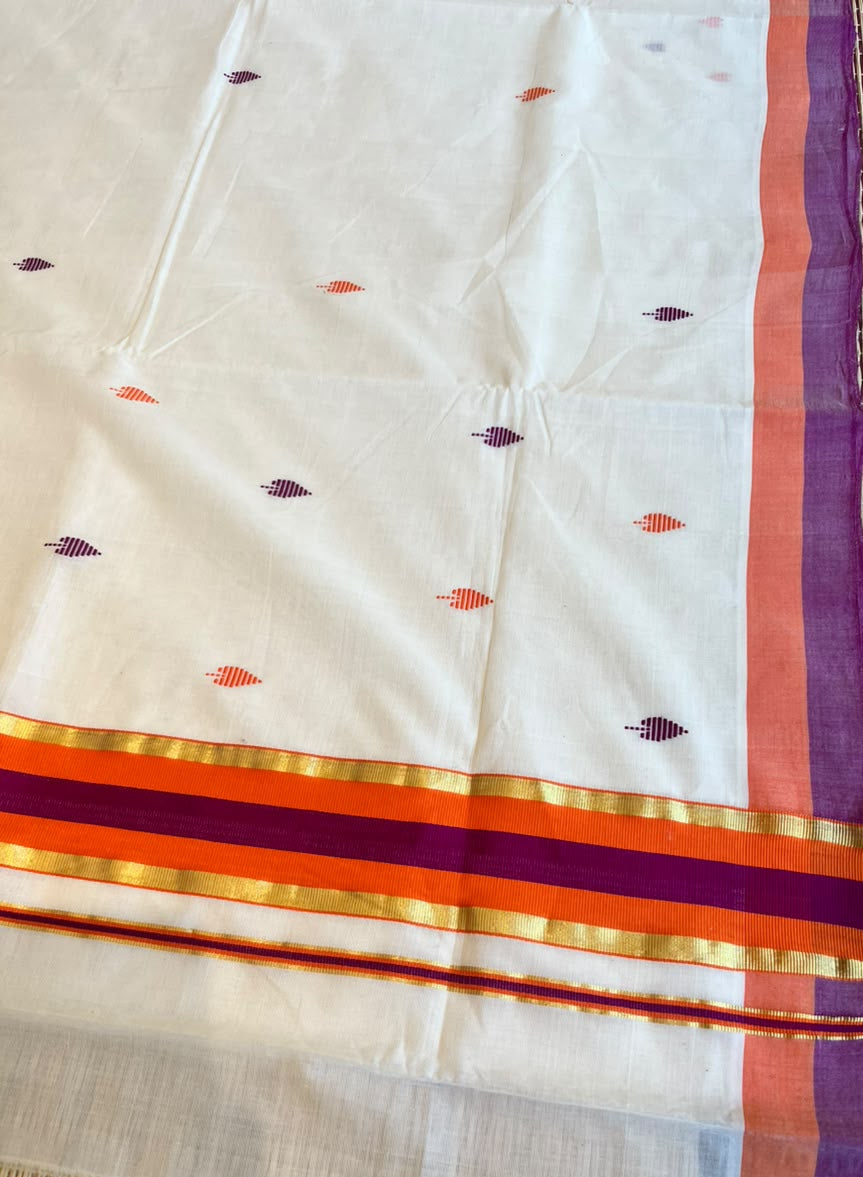 Southloom Blaramapuram Unakkupavu Premium Handloom Cotton Saree SL618