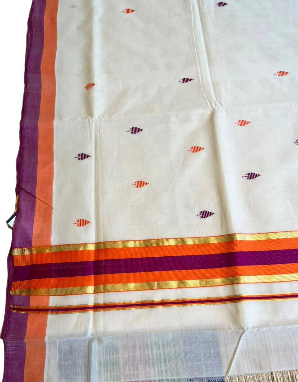 Southloom Blaramapuram Unakkupavu Premium Handloom Cotton Saree SL618