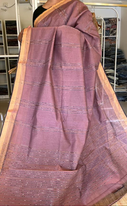 Pink Semi Tussar Saree SL237