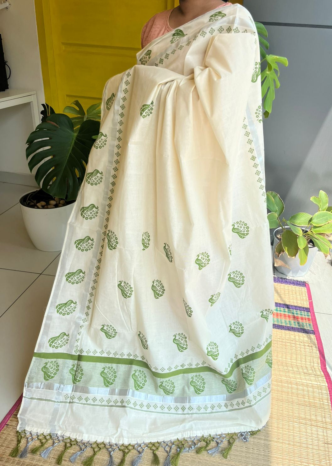 Kerala Cotton Green Saree SL178