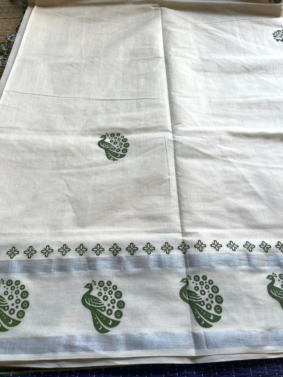 Kerala Cotton Green Saree SL178