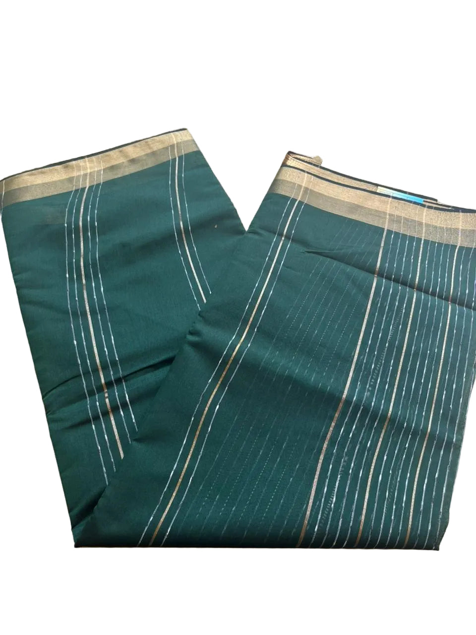 Green Semi Tussar Saree SL237