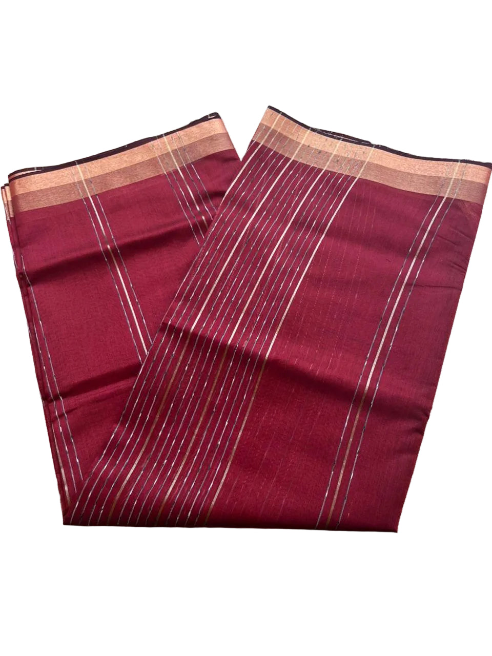 Red  Semi Tussar Saree SL237
