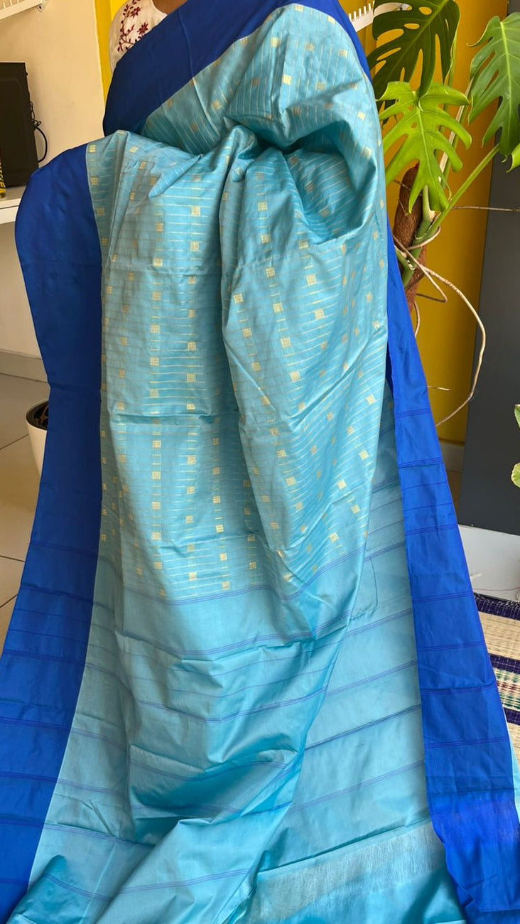 Blue Semi Silk Saree SL248