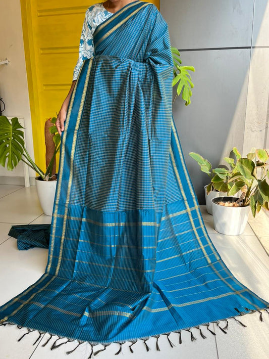 Blue Colour Kalyani Cotton SL236