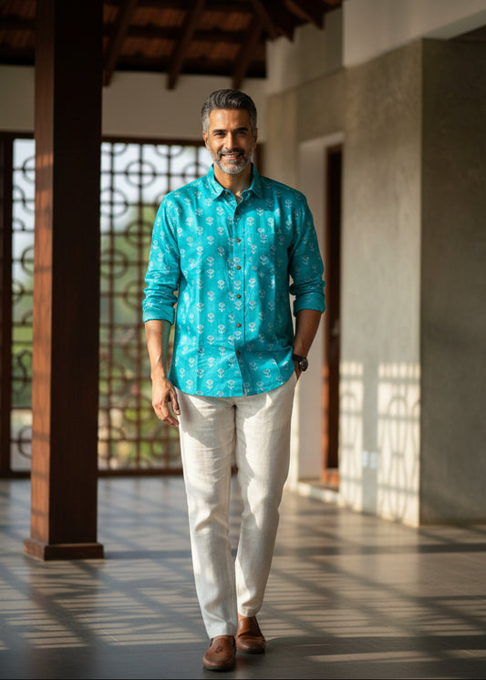 Cotton Printed Full Sleeve Shirt SL234