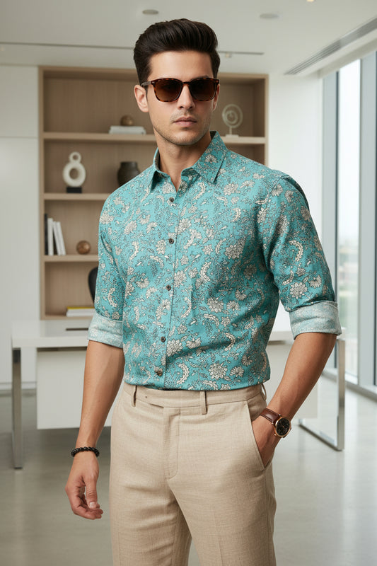 Cotton Printed Half Sleeve Shirt SL234