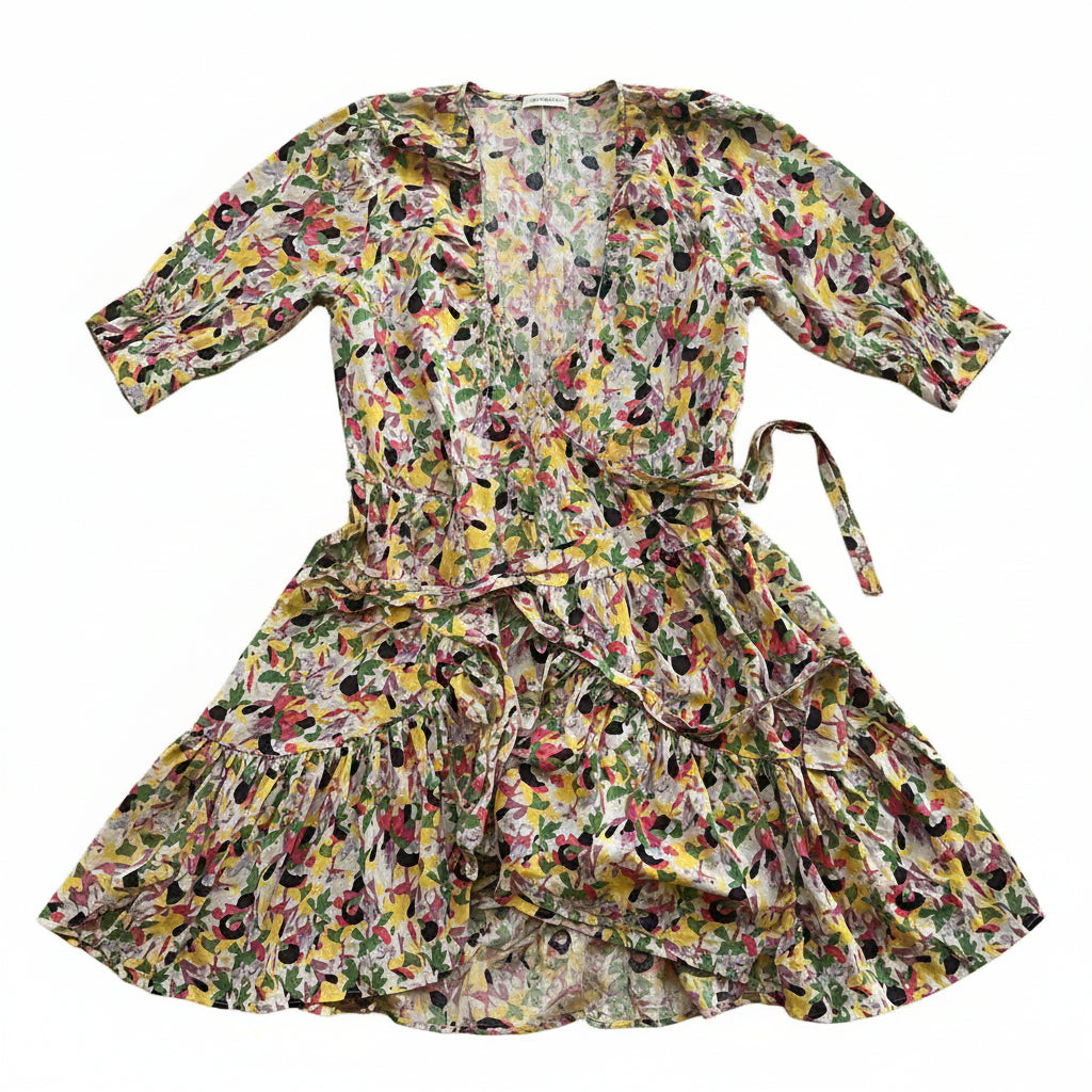 Abstract Print Midi Dress SL293