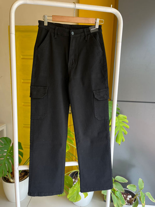 Straight Fit Cargo Jeans For Women SL294