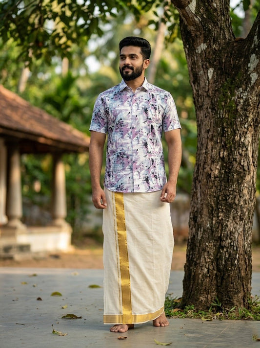 Pure Cotton Multi Coloured Printed Shirt SLSHIRT 48 HS