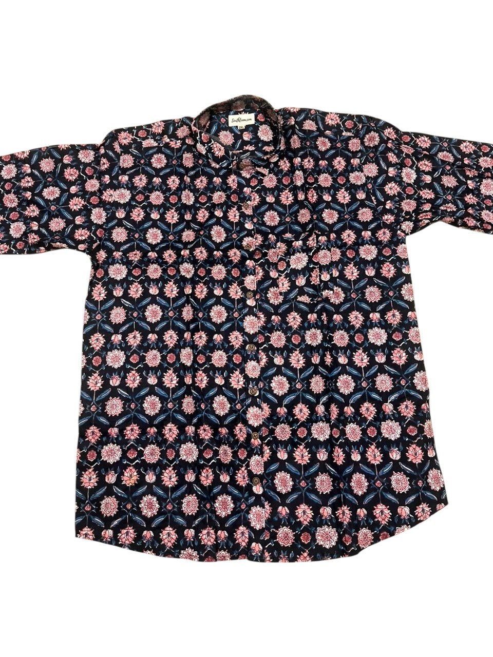 Southloom Jaipur Pure Cotton Block Printed Shirt for Men in Full Sleeve